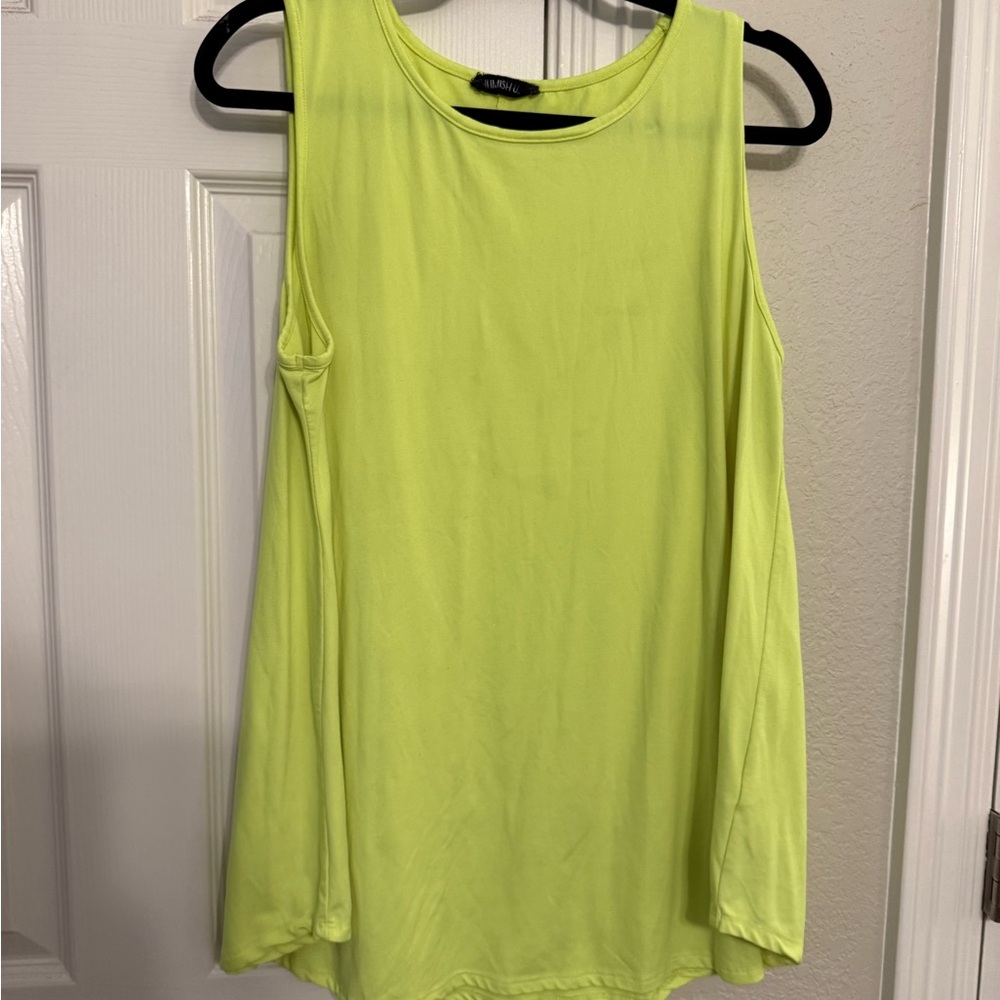 a new day Neon Green Tank Top